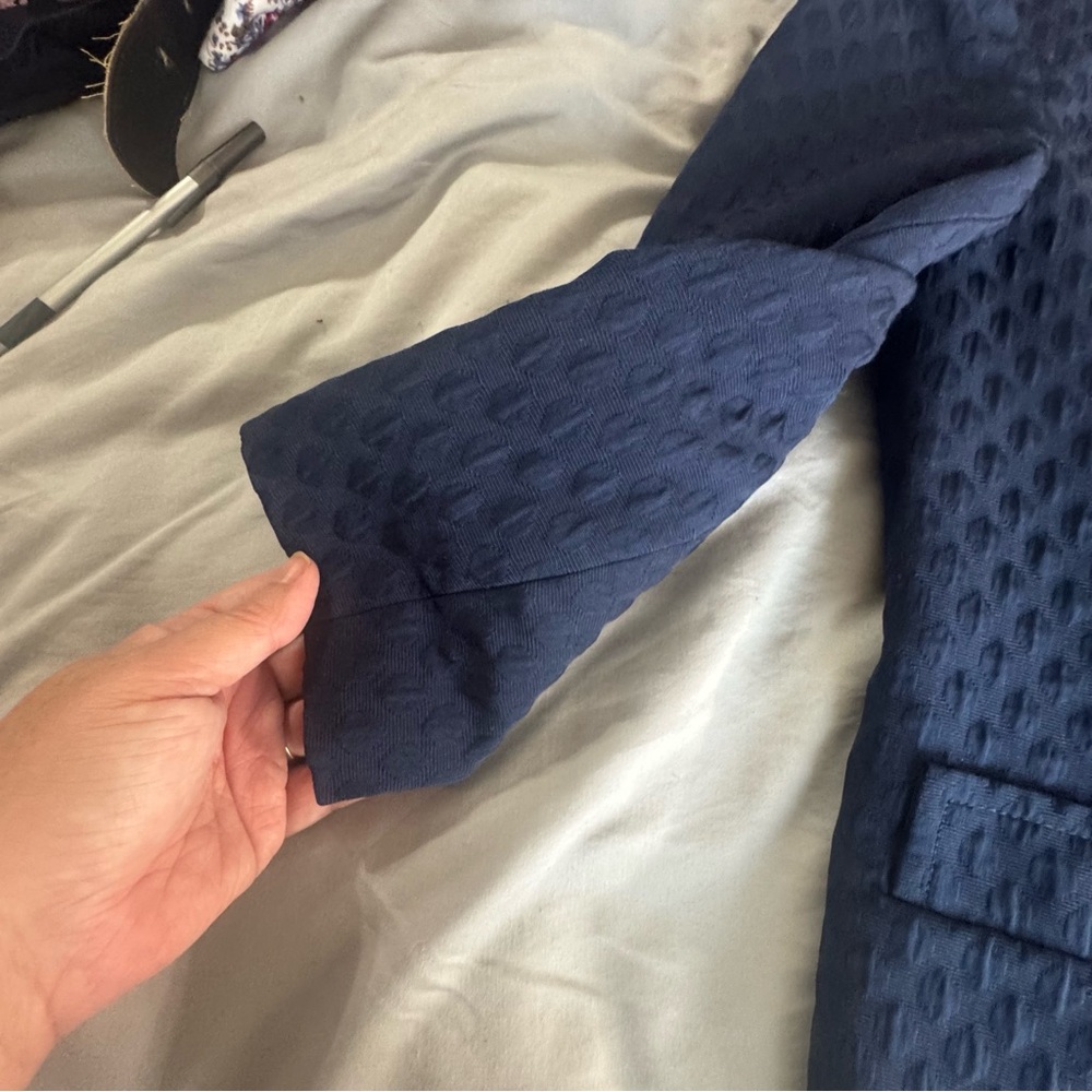 Talbots Midnight Blue Textured Jacket - Picture 5 of 9